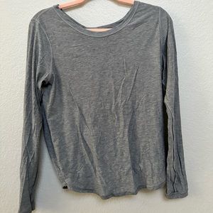 Grey lululemon long sleeve open back top
